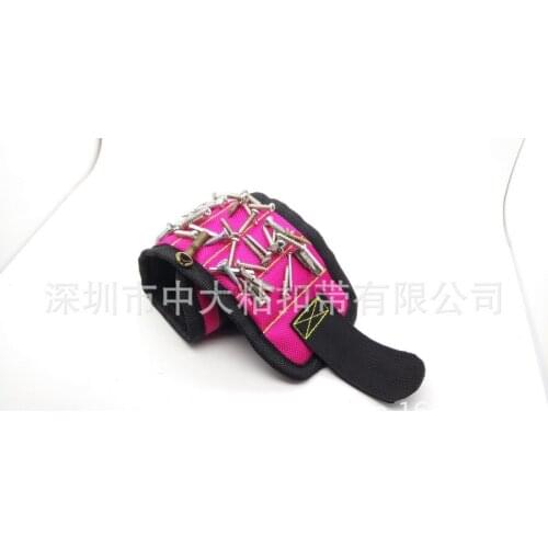 DHL 100pcs Polyester Magnetic Wristband Portable Tool Bag Electrician Wrist Tool Belt Screws Nails Drill Bits Holder