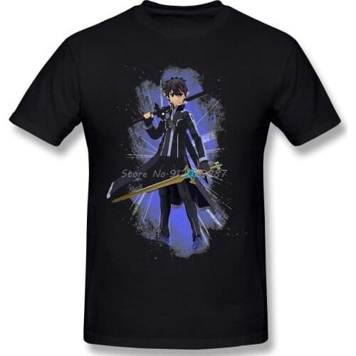 Fashion SAO Clothes Design Sword Art Online Alicization Sao Cotton Camiseta Men T-Shirt TShirt Tees Streetwear Harajuku
