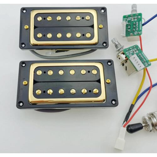 Humbucker Pickups with Pro Wiring Harness For EPI silver Cover 1 Set LP Standard ProBucker N and B Electric Guitar Alnico