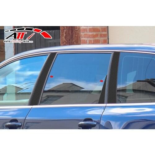 Fit For Vw Touareg 2002-2010 Carbon Door Pole 6 Piece Chrome Styling Accessories Modified Designed Car Tuning Piece