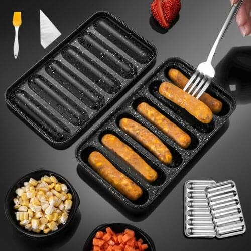 304 Stainless Steel Sausage Mold Childrens Hot Dog Making Mould DIY Baked Ham Sausage Maker Box Household Kitchen Baking Tools