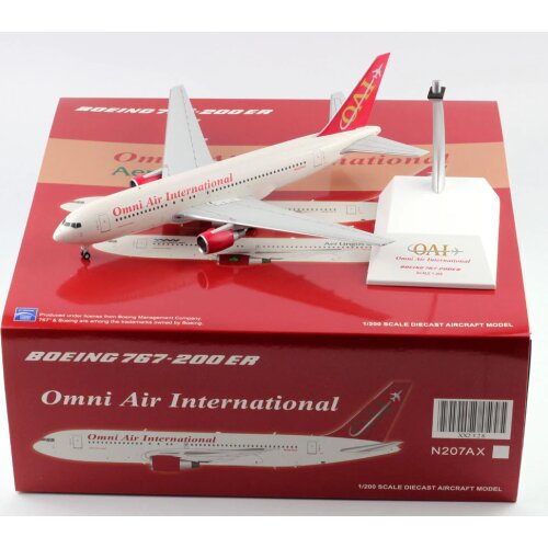 1:200 Alloy Collectible Plane Gift JC Wings XX2328 Omni Air International Boeing B767-300ER Diecast Aircraft Jet Model N207AX