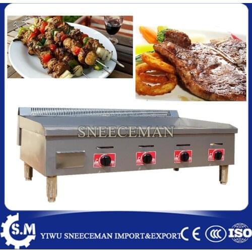 Commercial Kitchen Equipment Stainless Steel Flat Plate Gas Grill Griddle for Sale teppanyaki griddle machine