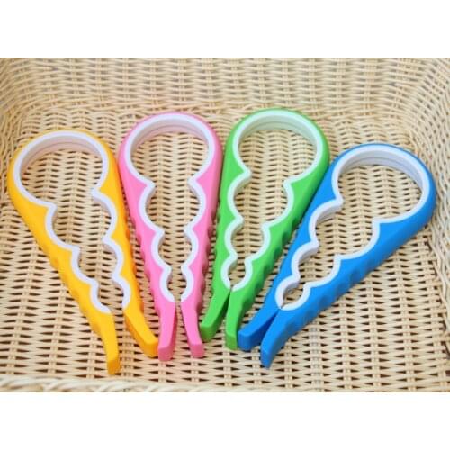 Can Opener Lid Screw Jam Bottle Opener Manual Non-slip Twist Cap Bottle Launcher Opener Kitchen Gadget 1Pc 4 in 1