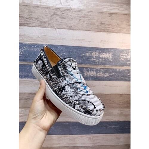 Red bottoms Loafers mens shoes Custom Vulcanized shoes Slip on sneakers Driving boat shoes Party Genuine leather big size 47 48