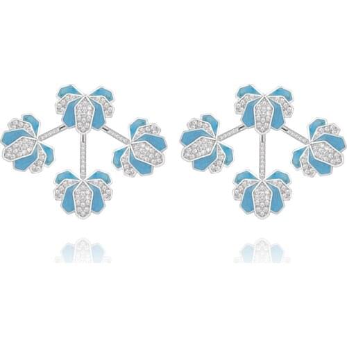 Bride Talk Detachable Multicolor Women Earrings Micro Pave Setting Cubic Zirconia Luxury Fashion Jewelry Birthday Gift For Lover