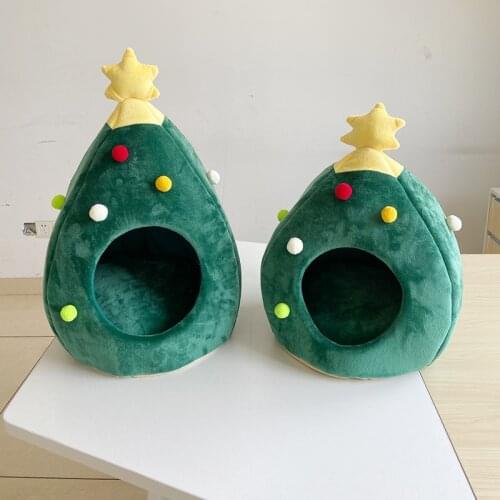 New Stylish Christmas Tree Pet Bed Designed for Pets to Keep Warm and Comfortable Suitable for Small Pets to Rest
