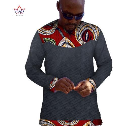 2021 New Jacquard Fabric Made Africa Mens T-shirt BintaRealWax Customized Short Sleeve Patchwork T-shirt for Men 20 Color WYN64