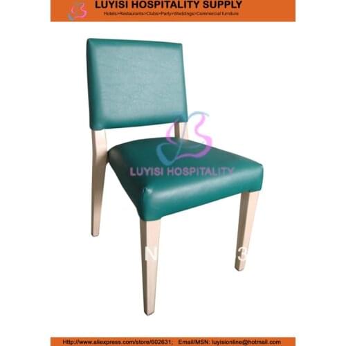 Aluminum Wood grain Upholstered dining chair LUYISI979