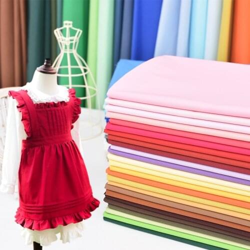 140x50cm Pure Cotton Solid Color Poplin Fabric Sewing Fabric Making Clothing Shirt Skirt Childrens Handmade Patchwork Cloth