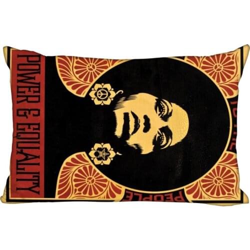 Custom Pillowcase Cover Shepard Fairey Rectangle Zipper Pillow Cover Satin Fabric Pillowcase 40x60cm45X75cm50X75cm(Two sides)