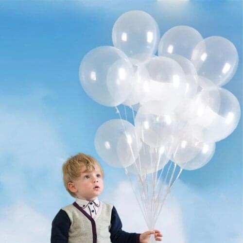 20pcs/Lot 12Inch Clear Latex Balloons Transparent Crystal Ballons Wedding Party Birthday Decoration Kids Inflatable Air Globos