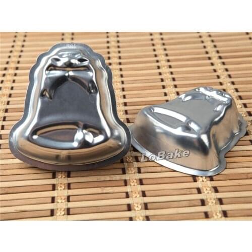 5pcs/lot) Christmas Jingle Bell shape aluminium mold for mousse jelly cupcake soap cake tools mold DIY kitchen accessories