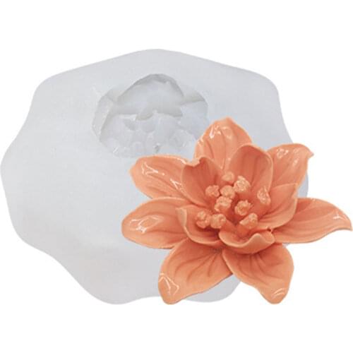3D Aromatherapy Magnolia Flower Silicone Mold DIY Handmade Candle Making Supplies Resin Plaster Soy Aroma Wax Soap Casting Mould
