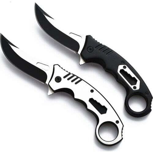 203mm Folding Pocket Knife Outdoor Survival Tactical Knife 440c Stainless Steel Camping Hiking Hunting Knives EDC Multi Tools