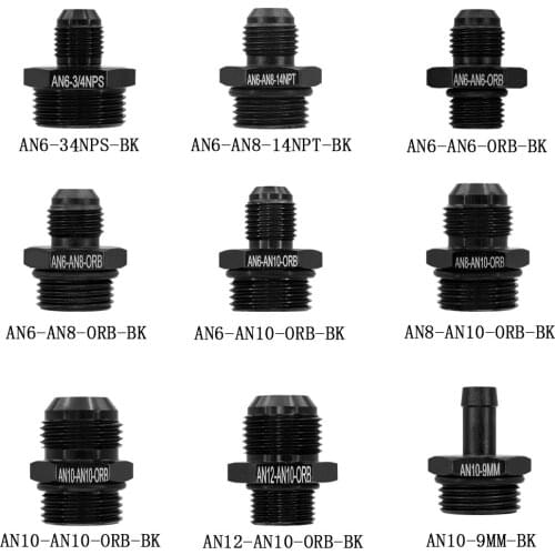 Aluminum Alloy Universal AN6 8 10 12 to AN to M16x1.5 M18x1.5 Metric STRAIGHT FITTING CAR OIL COOLER SYSTEM