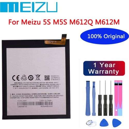Meizu 100% Original 3000mAh BA612 Battery For Meizu Meizy Mei zu M 5S M5S M612Q M612M Mobile Phone Batteries+Free tools