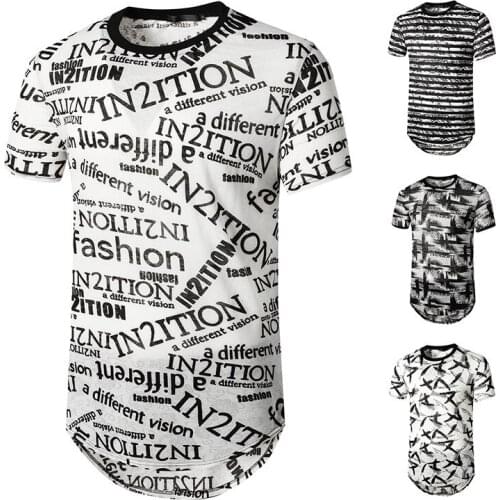 2021 Summer New Arrival Loose Plus Size All-match Casual Hip-hop Western Round Neck Men Short-sleeved T-shirt Tide Free Shipping