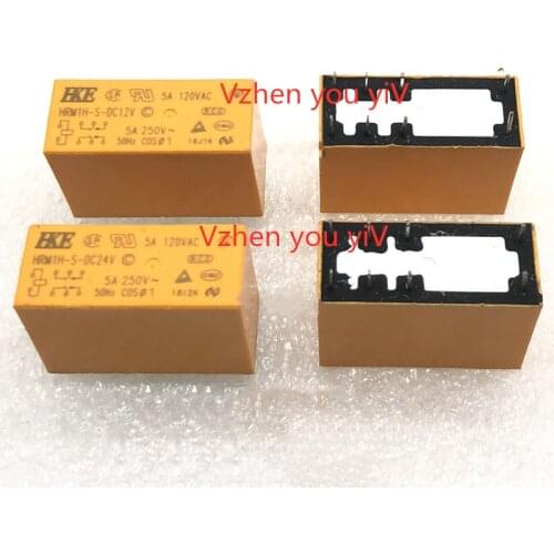 5-20 PCS LOT Relay FOR HKE HRM1H-S-DC12V FOR HKE HRM1H-S-DC24V 8-pin double open double close 5A 12VDC 24VDC
