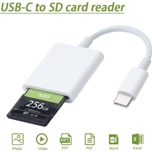 Type-c Usb 3.1 To Memory Card Reader Adapter Plug And Play Trail Camera Viewer For Otg Cell Phone & Tablet Laptop Converter
