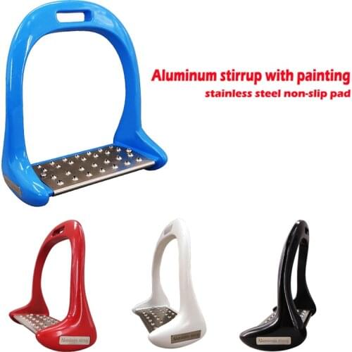 Aluminum hunting stirrup with rubber pad,horse product With Stainless Steel Anti-slip Pad High Quality Material AL