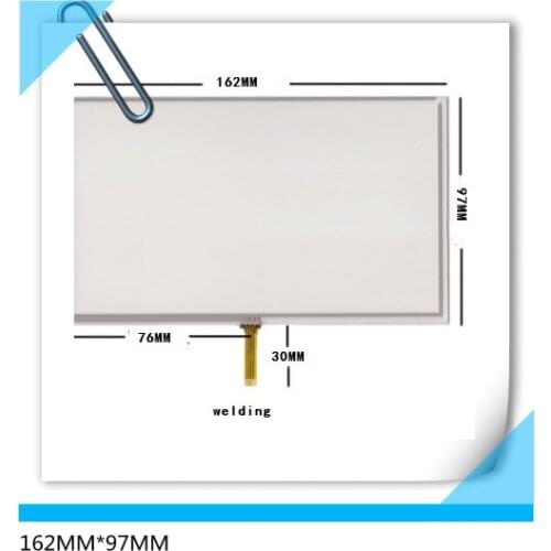 Free shipping 162*97 new 7 inch resistor car DVD navigation touch screen 162MM*97MM