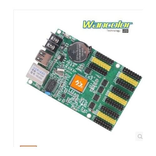 Free shipping Asynchronous RJ45 network & U-Disk serial port led display controller HD-E63 for single color/dual color led sign