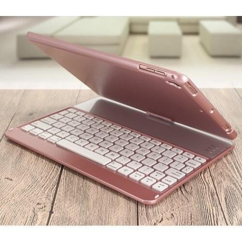 Wireless Bluetooth Aluminum Keyboard Case For IPAD PRO 9.7" 10.5" Inch 360 Degree Keyboard 6 COLOR Backlit Folio Cover