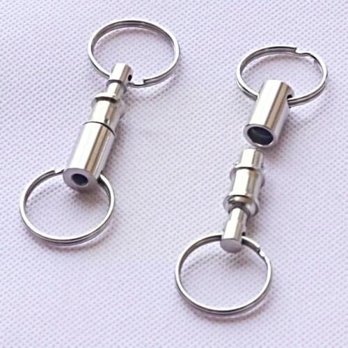 Rock Climbing Keychain Double Quick Anti-lost Release EDC outdoor Ring Key Fast Key Carabiner Camping Release Portable W3G4