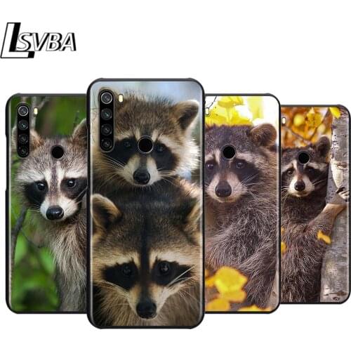 Cute baby Raccoon Silicone Phone Case For Xiaomi Redmi Note 9 9S Max 8T 8 7 6 5 Pro 5A 4X 4 Soft Black Cover