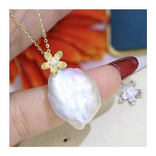 Flower 925 Sterling Silver Pendant Base Settings Mountings Findings Parts for Pearl Crystal Jade Agate Beads Stones 5pcs/lot