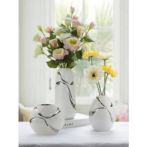 Ceramic Vase Nordic Home Decoration Dried Flower Vase Decor Modern Living Room Vase Decorative Creative Home Wedding Decoration