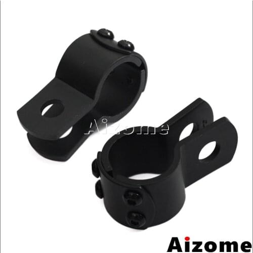 Motorcycle Highway Crash Bar Foot Rests Clamps 28mm For Harley Custom Cafe Racer 1-1/8" Engine Guard Foot Peg 1.125 inch Clamps