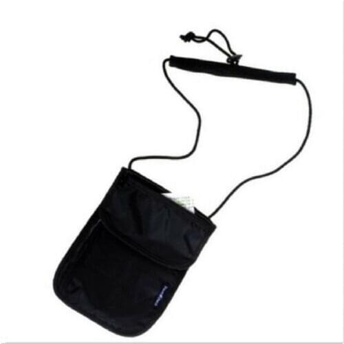 Newest Arrival Portable Travel Wallet Casual Nylon Zipper Passport Holder Neck Shoulder Small Bag Coin Purses
