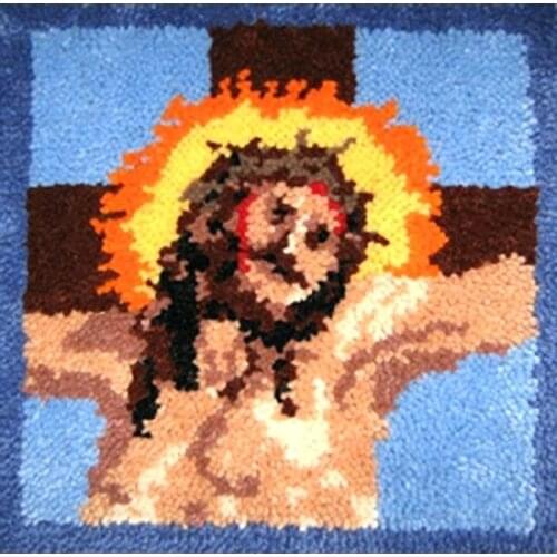 Pillow top latch hook DIY 3D Segment Embroidery Pillow Embroidered Handcraft Pillow Case Bera Package Coarse Wool Cross Stitch