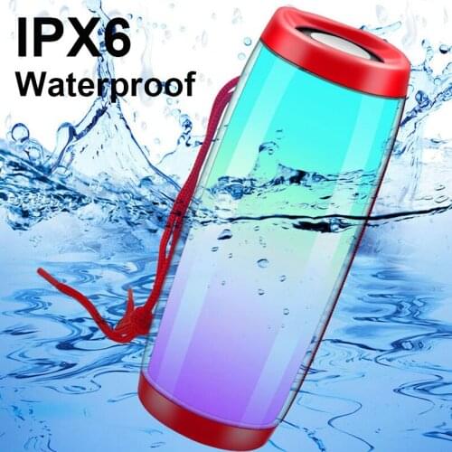 LED Light Portable Bluetooth Speakers Outdoor Waterproof Wireless HIFI Stereo bass PC Wireless column For FM radio Subwoofer