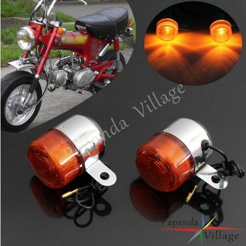 Mini Trail Bike Motorcycle Chrome Turning Signal Warning Light Turn Indicator Blinker for Honda Dax CT70 CT ST CF 70 50 70cc