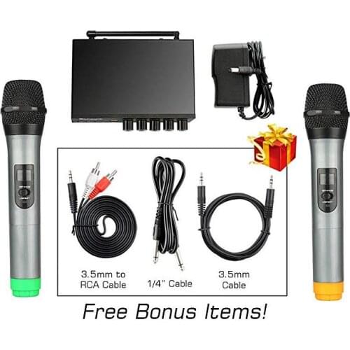 S-10 UHF Bluetooth Two Channel Wireless microphone Metal Receiver for Home Theater Audio Receiver DVD Hi-Fi systems HDTV gaming