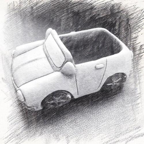 Sports Car Flowerpot Silicone Cement Mold for Diy Handmade Planter Concrete Craft Clay Pot Mould