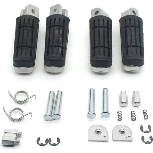 Universal Motorcycle Footrests Footpegs Foot Rests Peg Front Rear Pedals Set for Yamaha YZF1000 R1 FZ6R FZ6 FJR1300
