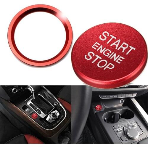 Inner Engine Start Switch Knob Button Decoration Ring Cover Trim for Audi A4/A5 /B9/A6