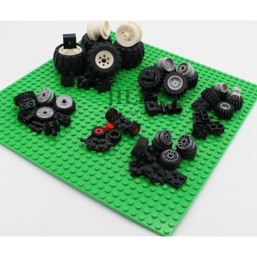 WANGGE Free Shipping MOC Car Wheels City Street View DIY Building Enlighten Blocks Bricks Compatible with Assembles Particles