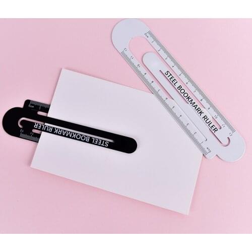 1pcs 12cm High Quality Steel Ruler Metal Ruler Metal Bookmarks School Supplies Drawing Supplies Color Randomly