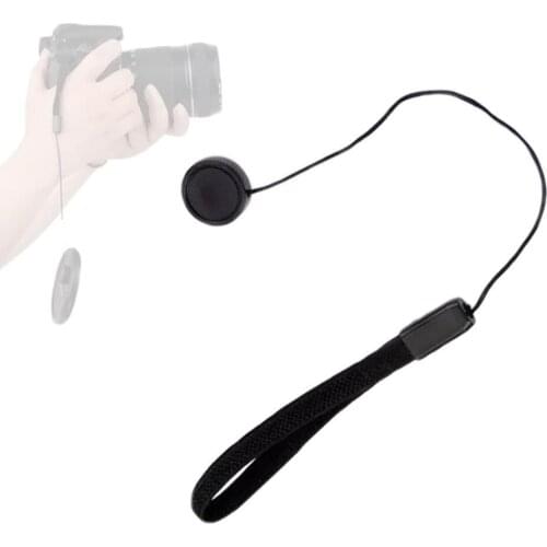 1 Pcs Anti-lost Camera Lens Cover Cap Holder Strap Lanyard Rope Anti-lost String Nylon Straps for Canon Nikon Sony Olympus Black