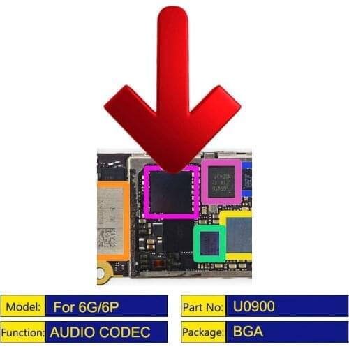 10pcs/lot 338S1201 for iphone 6/6 plus U0900 AUDIO CODEC IC Chip