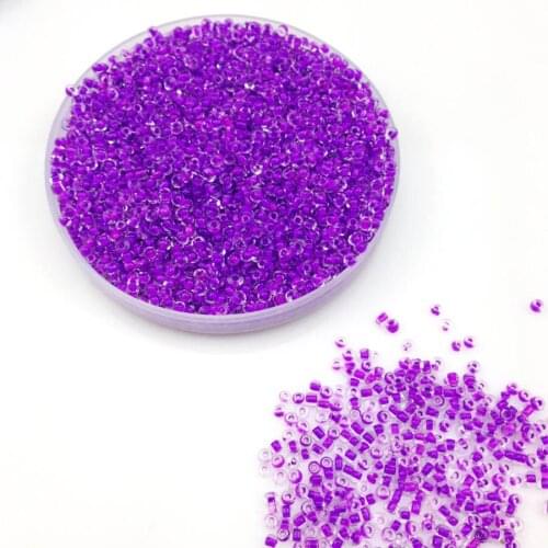 16g 1000pcs 2mm 12/0 Light Purple Clear Round Loose Spacer Beads Cezch Glass Seed Beads Handmade Jewelry Making DIY Garment Bead