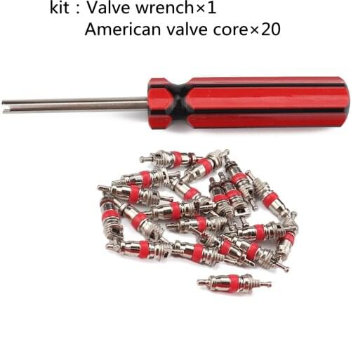 20 car tire valve cores, 1 removal tool, used for car, motorcycle and bicycle tire valve core removal tools, auto parts