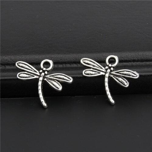 20pcs Tibetan Silver Color Dragonfly Charm Pendants For Diy Bracelet Necklace Jewelry Making Handmade A2856