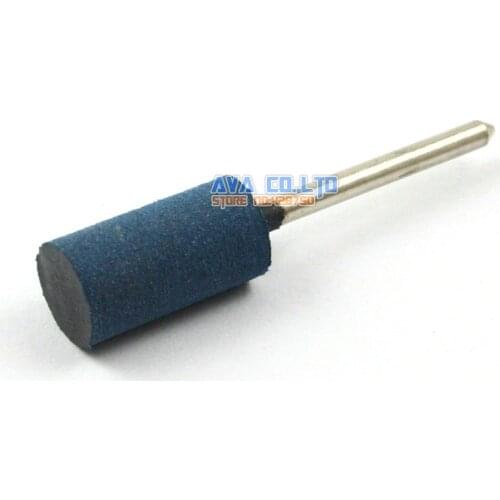 30 Pieces 10x19mm Blue Barrel Mounted Rubber Polishing Point Grinding Bit 3mm Shank