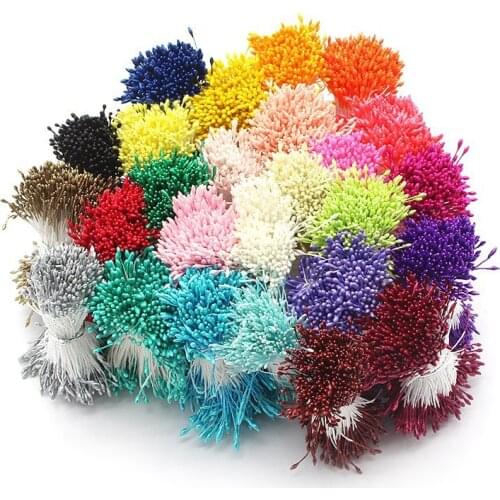 420PC 1mm Multi options Artificial Flowers Stamen Handmade For Wedding Party Home Decoration DIY Accessories